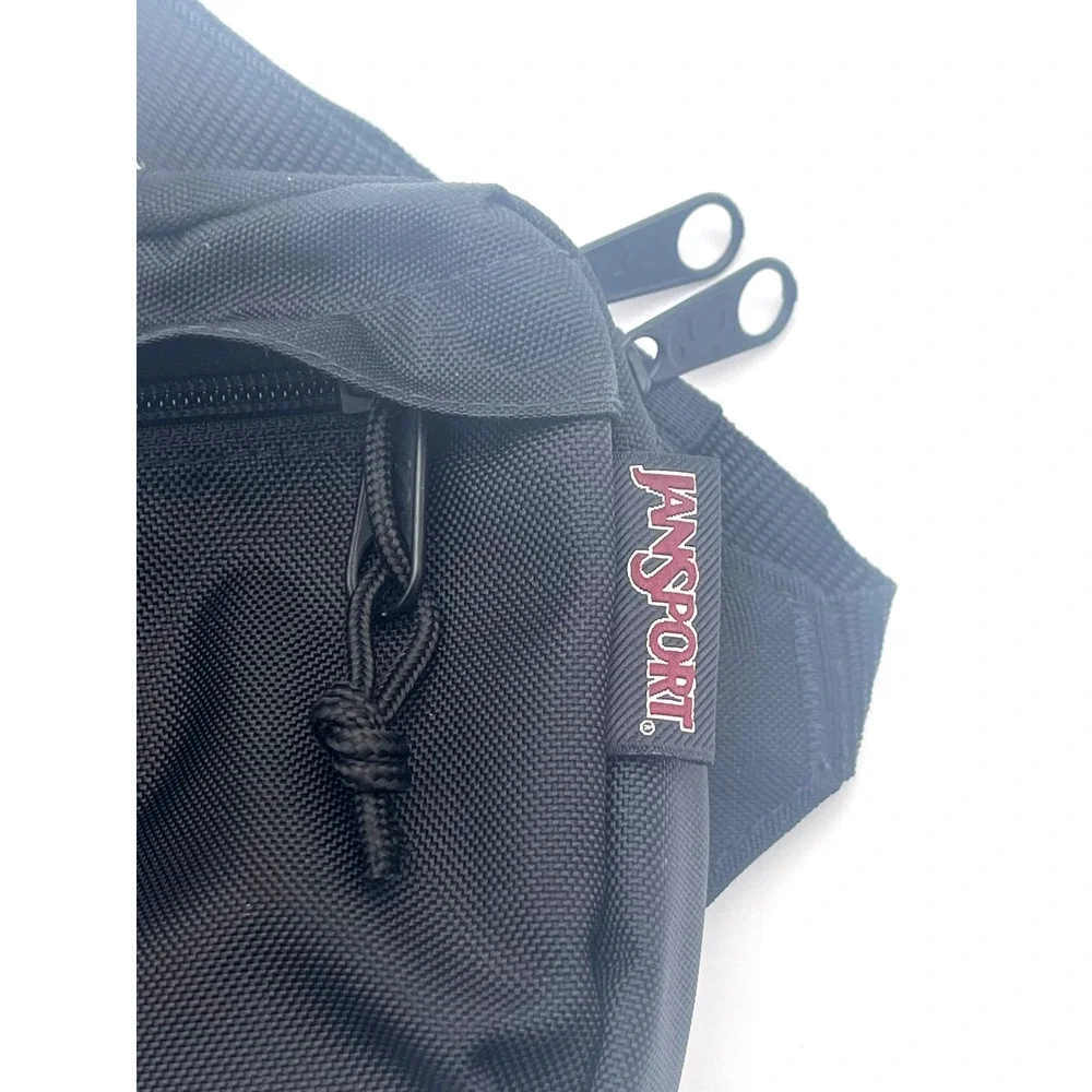 Jansport Waisted Fanny Pack Black Adjustable Waist Belt Vintage Style